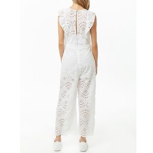 Forever 21 Linen Eyelet Jumpsuit